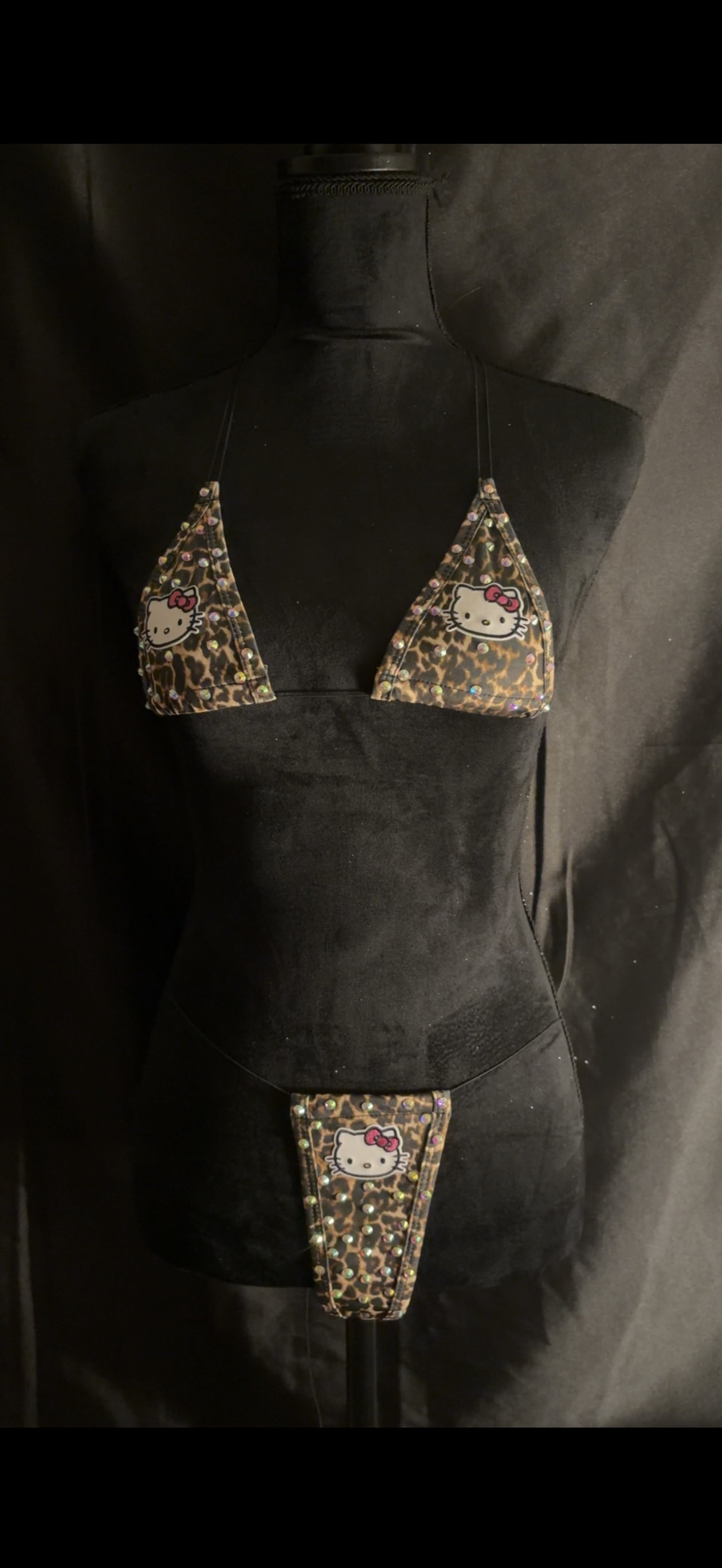 Leopard Bling Micro Hello Kitty
