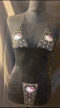 Black Bling Micro Hello Kitty
